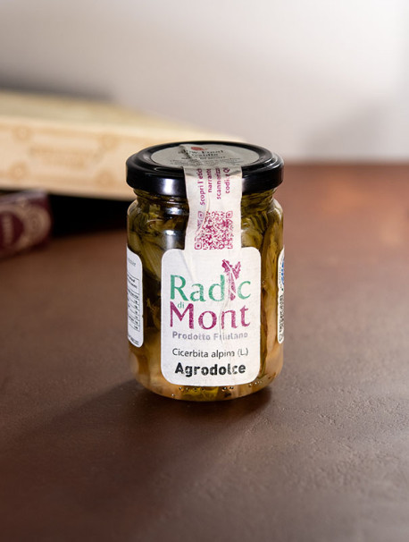 Germogli di Cicerbita alpina in agrodolce (Radic di Mont)